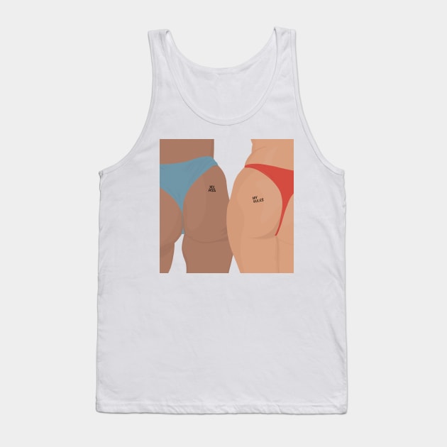 Body positivity my ass my rules empowering self acceptance Tank Top by Sara Vissante